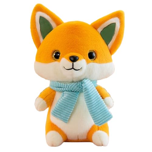 AQCQDQ Kuscheltier Fuchs Plüschtier Fuchs Plüsch Spielzeug, Süße Kuscheltiere, Geschenk für Kinder, Flauschiger Stofftier für Kinder & Erwachsene (Hellgelb,60 cm) von AQCQDQ