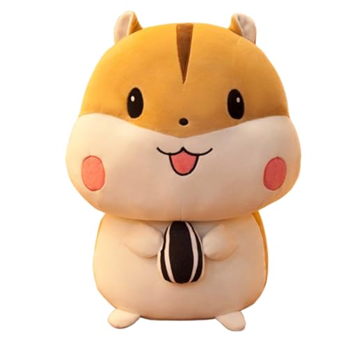 AQCQDQ Kuscheltier Hamster, Plüschtier Niedlichen Hamster, zum Spielen und Kuscheln, Weiches Schmusetier für Mädchen, Jungen, Babys (25 cm,Braun) von AQCQDQ