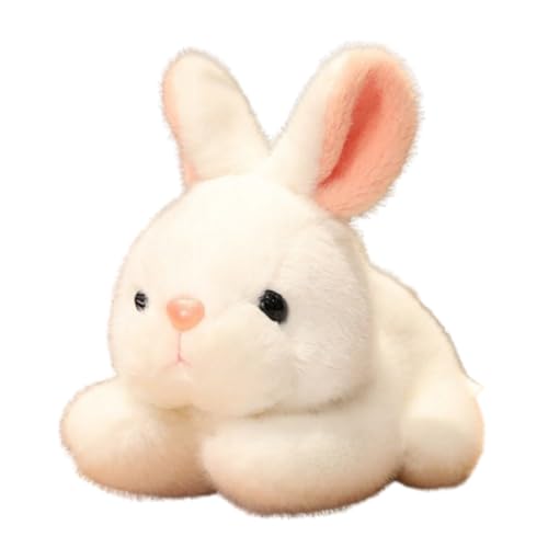 AQCQDQ Kuscheltier Hase, Puppe Stofftier Kissen Plüschtier Hase, zum Spielen und Kuscheln, Weiches Schmusetier für Mädchen, Jungen, Babys (20 cm,Weiß) von AQCQDQ