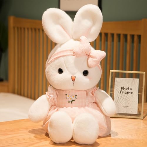 AQCQDQ Kuscheltier Hase, Stofftier Aus Weichem Plüsch, Niedliches Plüschtier, Flauschiges Stofftier Zum Kuscheln Und Spielen, Kuscheltier Für Mädchen Und Jungen, Waschmaschinenfest (40cm,Rosa) von AQCQDQ