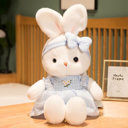 AQCQDQ Kuscheltier Hase, Stofftier Aus Weichem Plüsch, Niedliches Plüschtier, Flauschiges Stofftier Zum Kuscheln Und Spielen, Kuscheltier Für Mädchen Und Jungen, Waschmaschinenfest (60cm,Blau) von AQCQDQ