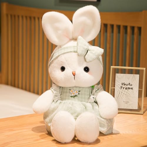 AQCQDQ Kuscheltier Hase, Stofftier Aus Weichem Plüsch, Niedliches Plüschtier, Flauschiges Stofftier Zum Kuscheln Und Spielen, Kuscheltier Für Mädchen Und Jungen, Waschmaschinenfest (60cm,Grün) von AQCQDQ