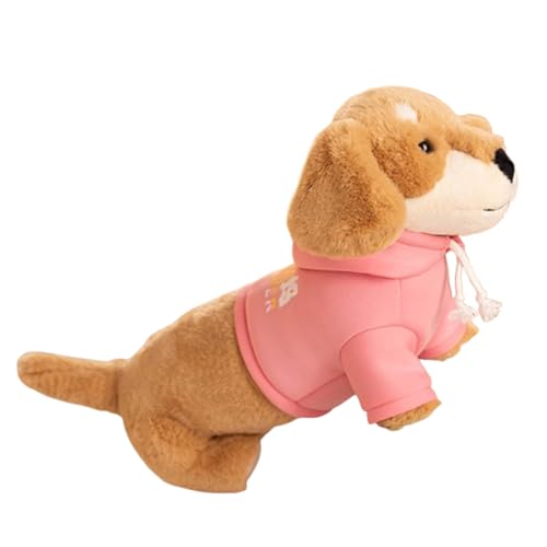 AQCQDQ Kuscheltier Henry Dackel,Dackel Plüsch Langes Kissen Braun Hund Körper Kissen Tier,Hund Plüschtier Plüsch Spielzeug weich&waschbar Geschenk für Kinder Baby Mädchen Junge (55cm,Kamel-Pullover) von AQCQDQ