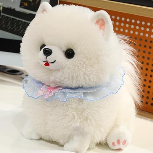 AQCQDQ Kuscheltier Hund Plüschtier, Hund Simulation Spielzeug Plüschtiere Welpen Kissen, Cartoon-Plüschtier mit niedlichem Pomeranian-Hündchen, Geschenk für Kinder Mädchen Freundin (32 cm,Khaki) von AQCQDQ