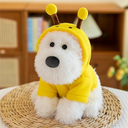 AQCQDQ Kuscheltier Hund Plüschtier, Hundespielzeug Plüschtier, Plüsch-Hund, Flauschiger Stofftier zum Kuscheln und Spielen, Geschenk für Kinder (50 cm,Gelbe Biene) von AQCQDQ
