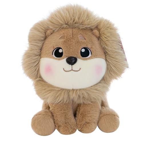 AQCQDQ Kuscheltier Löwe, Flauschiger Löwe Plüsch Spielzeug, Groß Stofftier Löwe Plüschtier Plüschlöwe Schmusetier zum Kuscheln, Sitzende Löwen Stofftier Plüschtier, Geschenk für Kinder (60cm,Khaki) von AQCQDQ