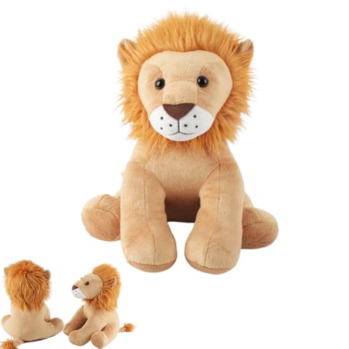 AQCQDQ Kuscheltier Löwe Plüschtier, Flauschiger Stofftier Löwe Zum Spielen, Niedliches Simulationstier Löwe Puppen zum Spielen, Sammeln & Kuscheln - Gemütliches Schmusetier (30cm) von AQCQDQ