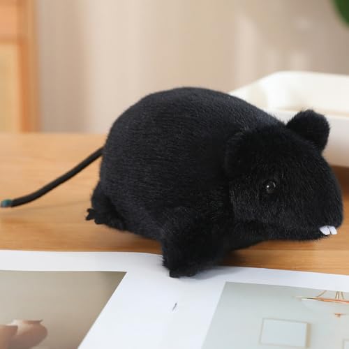 AQCQDQ Kuscheltier Mäuse, Niedlichen Ratten Plüschtier Stofftier Mäusen, zum Spielen und Kuscheln, Weiches Schmusetier für Mädchen, Jungen, Babys (11 cm,Schwarz) von AQCQDQ