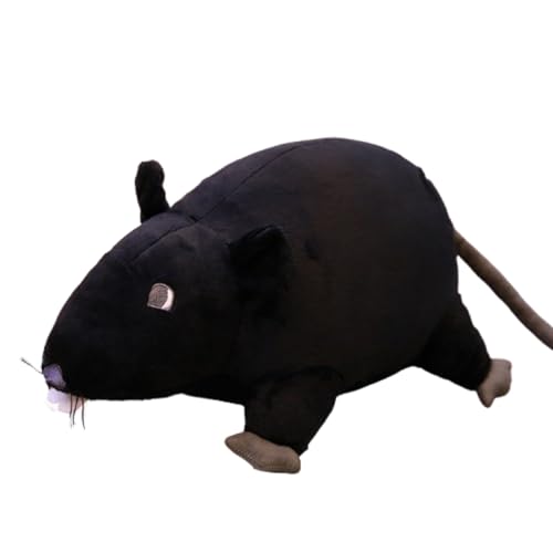 AQCQDQ Kuscheltier Mäuse, Ratten Plüschtier Niedlichen, Mäusen Stofftier, zum Spielen und Kuscheln, Weiches Schmusetier für Mädchen, Jungen, Babys (60 cm,Schwarz) von AQCQDQ
