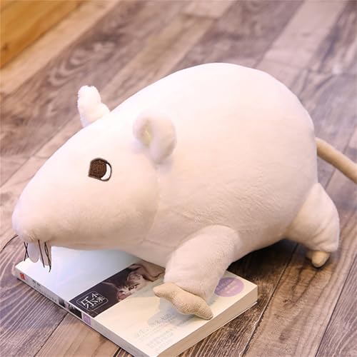 AQCQDQ Kuscheltier Maus, Plüsch Maus, Mäuse Plüschpuppe, Katzenspielzeug Maus Plüsch, Weiches Mäuse-Plüschtier, Simulation Wühlmaus Plüschtiere für Mädchen und Jungen (20 cm,Weiß) von AQCQDQ