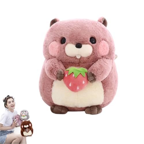 AQCQDQ Kuscheltier Murmeltier Plüschtier, Murmeltier Stofftier, Niedlich Plüsch Murmeltier, Kawaii Realistische Murmeltier Spielzeug Geschenk für Kinder Jungen Mädchen (40cm,Rosa) von AQCQDQ