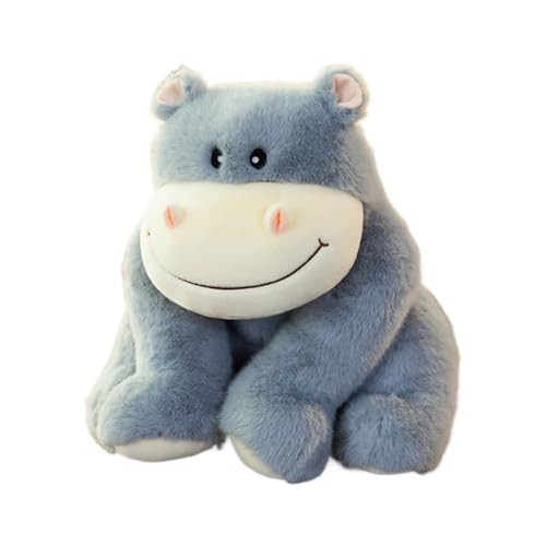 AQCQDQ Kuscheltier Nilpferd Plüsch Spielzeug, Groß Nilpferd Stofftier Plüschtier, Plüschtiere Süßes Nilpferd Kinderpuppen, Nilpferd Kuscheltier Riesen Stofftier, Geschenk für Kinder (50cm,Grau) von AQCQDQ