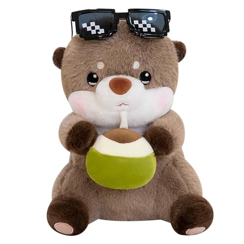AQCQDQ Kuscheltier Otter Plüschtier, Kawaii Deko niedlich Otter Kuscheltier, Kuscheltiere Weiche Plüsch Puppe Geschenk, Niedliches Otter Plüschtier für Jungen Mädchen Babys (55CM,A) von AQCQDQ