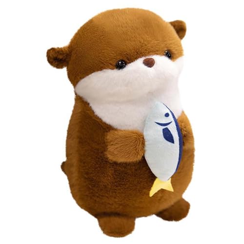 AQCQDQ Kuscheltier Otter Plüschtier, Otter Kuscheltier, Simulation Otter Tierpuppe Kuscheltier, Niedliches Plüschtier Zum Kuscheln Und Spielenfür Kinder & Erwachsene (30CM,A) von AQCQDQ