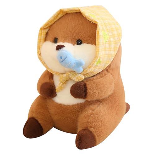 AQCQDQ Kuscheltier Otter Plüschtier, Otter Kuscheltiere, Kawaii Deko Plushie, Simulation Otter Tierpuppe Plüschtier Plüschpuppe, zum Kuscheln & Spielen Plüsch Spielzeug (30cm,A) von AQCQDQ