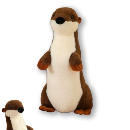 AQCQDQ Kuscheltier Otter Plüschtier, Otter Plüsch Spielzeug Umarmungskissen Kuschelkissen Plüschkissen, Realistische Meerestiere Niedliches Plüschtier Geschenk Spielzeug für Kinder (45 cm,1 Stück) von AQCQDQ