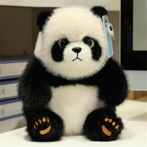 AQCQDQ Kuscheltier Panda, Eisbär Kuscheltier, Realistisches Panda Plüschtier, Eisbär Plüsch Spielzeug, Süße Kuscheltiere, Geschenk für Babys und Kinder (35 cm,Panda) von AQCQDQ