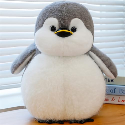 AQCQDQ Kuscheltier Pinguin Plüschtier, Pinguin Kuscheltier Süß, Pinguin Stofftier Plüschtier, Tier Kissen Plüschtier Stofftier, Kuscheltier Pinguin Plüschtier für Mädchen (90 cm,Grau) von AQCQDQ