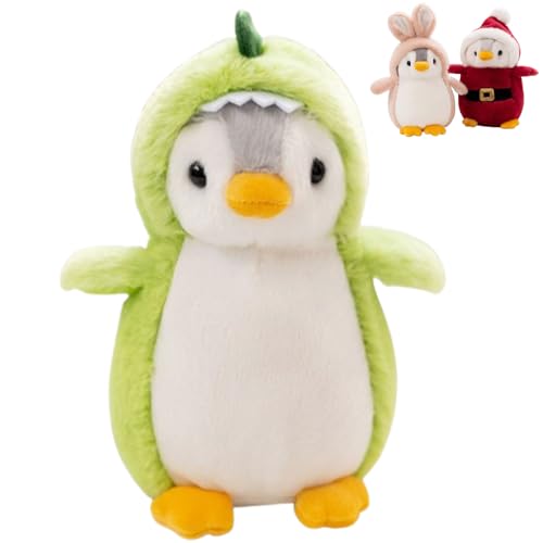AQCQDQ Kuscheltier Pinguin Süße Kuscheltiere Kuscheltier Süß, Plüschtier Pinguin Stofftier Pinguin Kissen Kuscheltier Kuscheltier Plüschpuppen Pinguin, für Jungen Mädchen (20 cm,Green) von AQCQDQ
