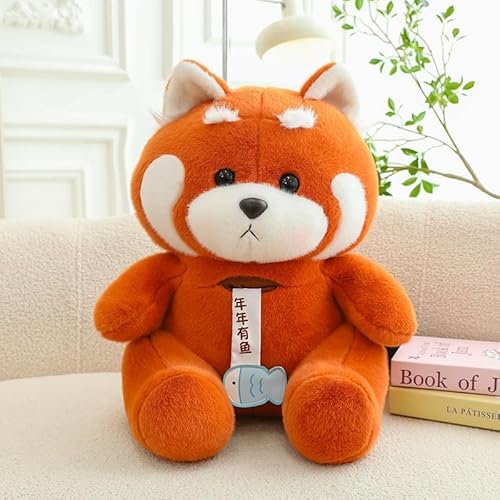 AQCQDQ Kuscheltier Roter Panda, Red Panda Plush, Kuscheltier Waschbär Plüschtier, Kawaii Roter Panda Plüschtier, Waschbär Plüsch Stofftier Panda Puppen Kissen Geschenke für Kinder (35cm) von AQCQDQ