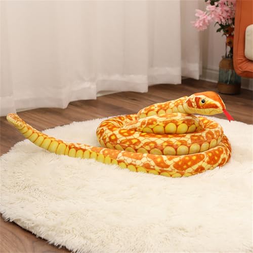 AQCQDQ Kuscheltier Schlange, Schlange Plüschstofftier, Schlange Plüschtier, Stuffed Animals, Lebensechter Schlangenspielzeug, Geschenk für Kinder (300 cm,C) von AQCQDQ