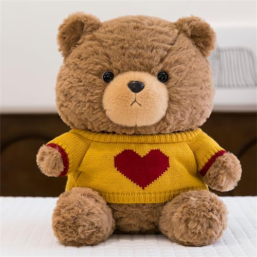 AQCQDQ Kuscheltier Teddybär Plüschtier, Plüsch-Bär, Flauschiger Stofftier zum Kuscheln & Spielen, Teddybär Plüschpuppe, Geschenke für Kinder Mädchen (35 cm,E) von AQCQDQ