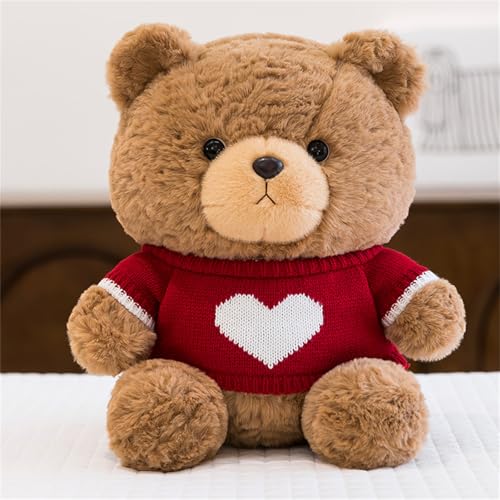 AQCQDQ Kuscheltier Teddybär Plüschtier, Plüsch-Bär, Flauschiger Stofftier zum Kuscheln & Spielen, Teddybär Plüschpuppe, Geschenke für Kinder Mädchen (35 cm,F) von AQCQDQ