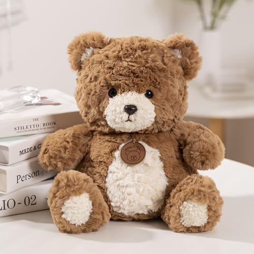 AQCQDQ Kuscheltier Teddybär Plüschtier, Teddybär Puppe Plüsch Spielzeug, Großer Braunbär Stofftier Schmusetier zum Kuscheln & Spielen, Geschenk für Kinder, Jungen und Mädchen (50cm,Braun) von AQCQDQ