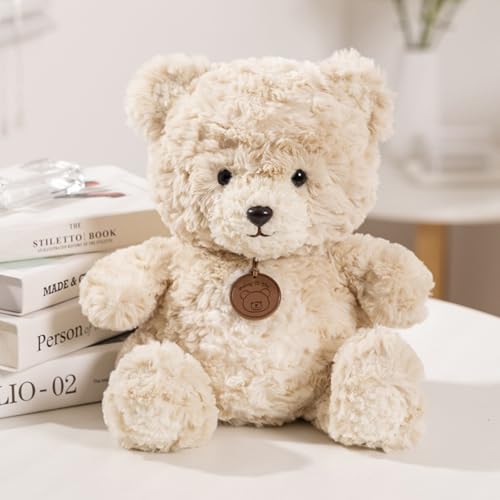 AQCQDQ Kuscheltier Teddybär Plüschtier, Teddybär Puppe Plüsch Spielzeug, Großer Braunbär Stofftier Schmusetier zum Kuscheln & Spielen, Geschenk für Kinder, Jungen und Mädchen (50cm,Weiß) von AQCQDQ