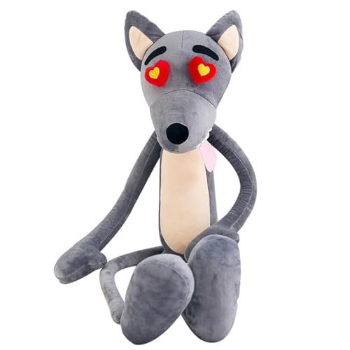 AQCQDQ Kuscheltier Wolf, Wolf Plüschtier, Niedlich Wolf Kuscheltier Plüschpuppen, Lustige Plüschpuppe Geschenk für Jungen Mädchen Babys (100 cm,B) von AQCQDQ