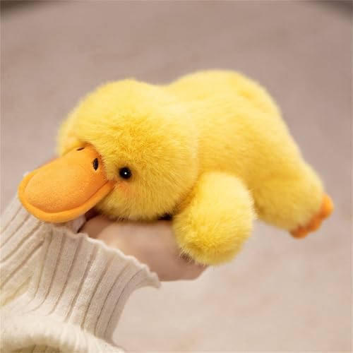 AQCQDQ Kuscheltiere, Cartoon Tier Pferd Frosch Gelbe Ente Kuh Plüsch Spielzeug, Niedliches Plüschtier zum Kuscheln und Spielen, Geschenk für Mädchen und Jungen (Ente) von AQCQDQ