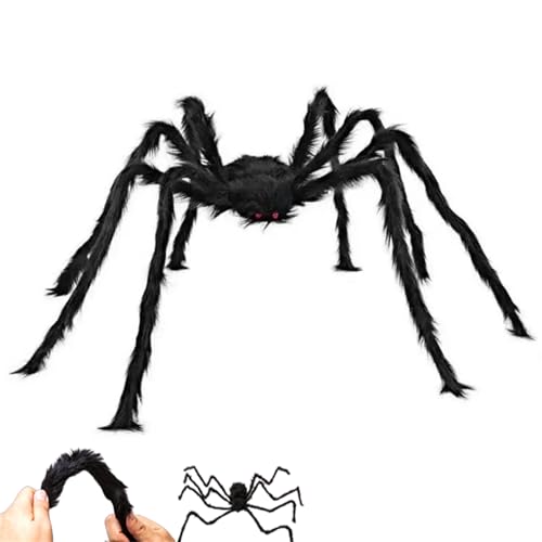 AQCQDQ Lebensechte Spinne Plüschtier Puppe, Niedliches Spinne Wurfkissen Kuscheltiere, Weiche und Realistische Plüschspinne Geschenk für Erwachsene und Kinder (75 cm) von AQCQDQ