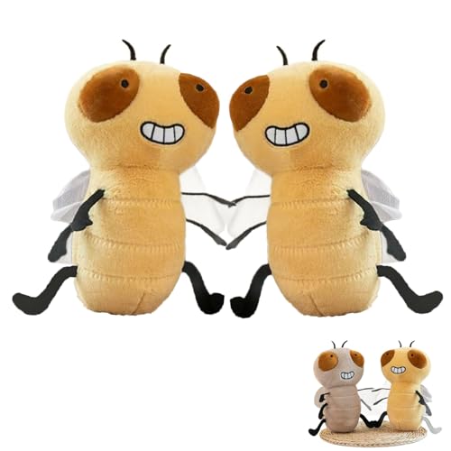 AQCQDQ Mantis Kuscheltier Fliege Plüschtier, Kakerlake Plüsch Spielzeug, Hässlich Kuscheltier Insekten Tierchen Stofftier Spielzeug Plush Toy, Süße Kreative Mantispuppe Für Freunde, Kollegen (Gelb*2) von AQCQDQ