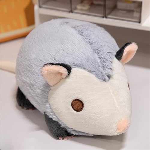 AQCQDQ Maus Plüschpuppe, Kuscheltier Maus, Niedliche Simulation Mauspuppe Plüschspielzeug, Niedliche Mauspuppe, Geschenke für Jungen und Mädchen (30 cm,Grau) von AQCQDQ