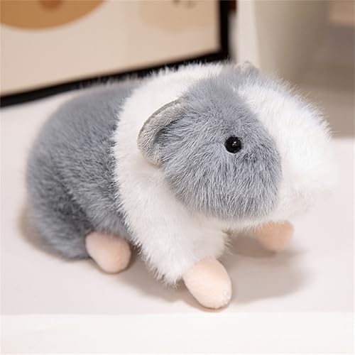 AQCQDQ Meerschweinchen Kuscheltier, Plüschtier Hamster Kuscheltiere, Meerschweinchen Stofftier für Jungen Mädchen Partybedarf Kinder Geburtstagsgeschenk (20 cm,Grau) von AQCQDQ
