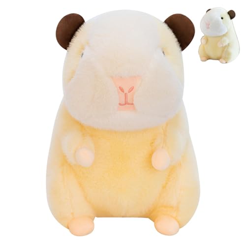 AQCQDQ Meerschweinchen Kuscheltier, Süßes Hamster Plüschtier, Superweicher Beige Plüsch Lebensechtes Stofftier Puppe Spielzeug Geschenk zum Kuscheln, Begleiten für Kinder (25 cm) von AQCQDQ