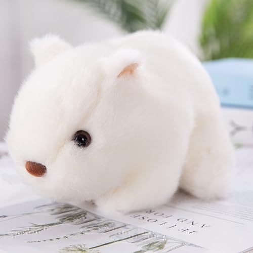 AQCQDQ Meerschweinchen Kuscheltier Plüschtier, Meerschweinchen Kuscheltiere Puppe Spielzeug, Realistische Meerschweinchen Plüschtiere Spielzeug für Jungen Mädchen Partybedarf (18cm,Weiß) von AQCQDQ
