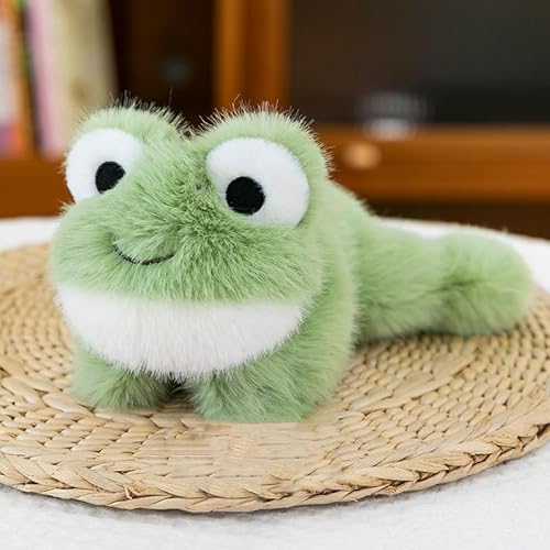 AQCQDQ Milka Kuh Plüschtier Schwarz-Weißes Plüschkuh Spielzeug, Super Weich Plüsch Niedliche Kuhpuppe Flauschiger Stofftier Kuh Zum Spielen Sammeln & Kuscheln Für Jungen Mädchen (Frosch) von AQCQDQ