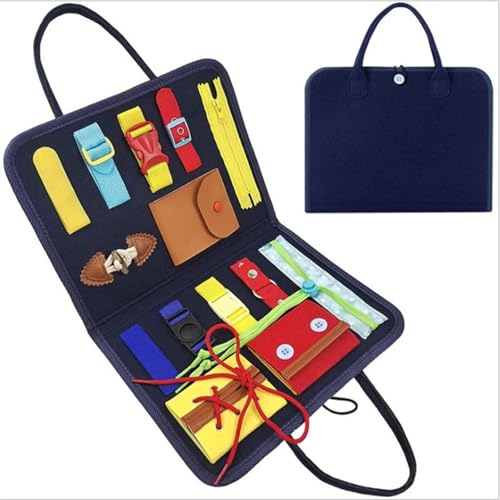 AQCQDQ Montessori Spielzeug ab 1 Jahr, 10-in-1 Busy Board Weichem Filz Für Frühe Bildung, Bauernhof Busy Book Stille Buch Aus Weichem, Baby Geschenk Spielzeug ab 1 Jahr Für Kinder (#A) von AQCQDQ