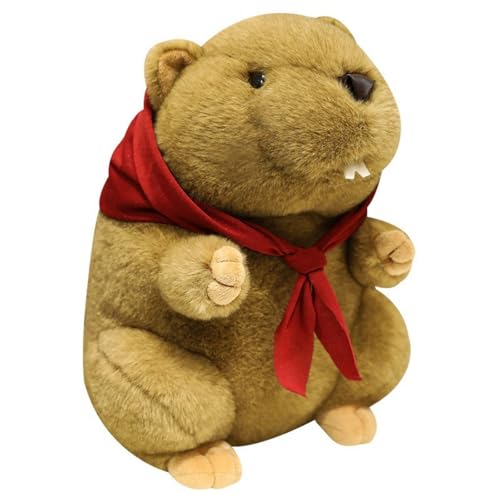 AQCQDQ Murmeltier Plüsch Kuscheltier, Simuliertes Murmeltier Plüschtier, Cartoon Murmeltier Plüschtier Spielzeug, Murmeltier Plüschpuppe Stofftier Puppe für Mädchen Jungen (35cm,Braun) von AQCQDQ