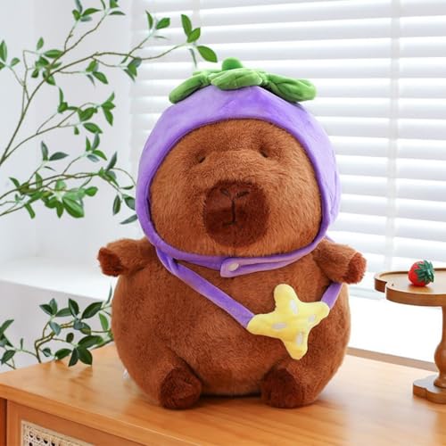 AQCQDQ Niedliche Capybara Plüschtier, Kawaii Deko Capybara Kuscheltier Kissen, Wasserschwein Stofftier, Capybara Plush Puppen wasserschwein Kuscheltier für Home Deko Kinder (55cm,A) von AQCQDQ