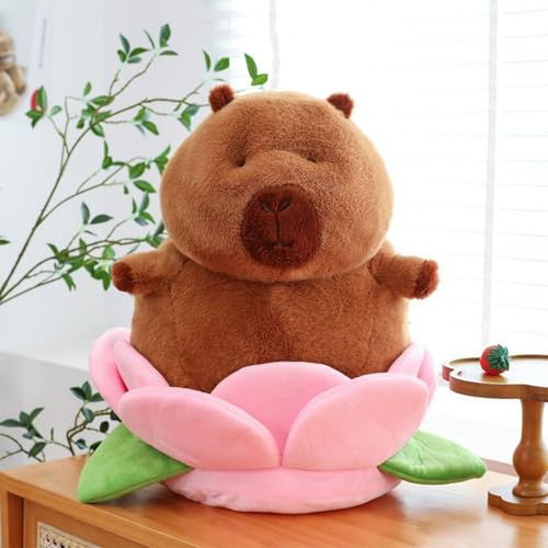 AQCQDQ Niedliche Capybara Plüschtier, Kawaii Deko Capybara Kuscheltier Kissen, Wasserschwein Stofftier, Capybara Plush Puppen wasserschwein Kuscheltier für Home Deko Kinder (55cm,B) von AQCQDQ