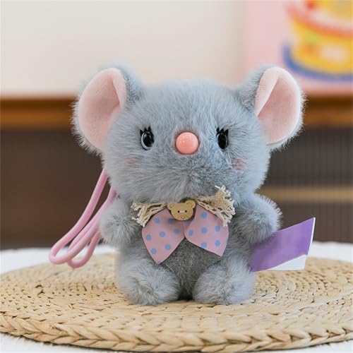 AQCQDQ Niedlicher Plüsch Anhänger Schlüsselanhänger, Stofftier Plüsch Puppe, süße kuscheltiere Hund, Kätzchen, Kaninchen, Braunbär, Maus, Schaf, Geschenk für Kinder (G) von AQCQDQ