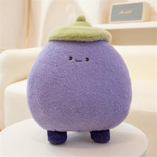 AQCQDQ Obst Gemüse Plüschtiere, Gemüse Plüschkissen Spielzeug, Plüschtier Stofftier Obst Kuscheltier, Geschenk für Kinder Mädchen Jungen (Aubergine) von AQCQDQ