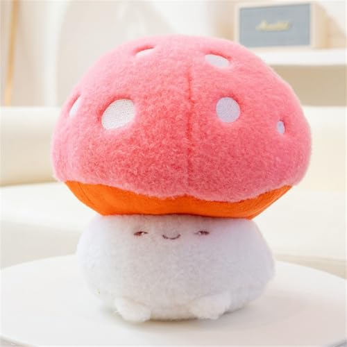 AQCQDQ Obst Gemüse Plüschtiere, Gemüse Plüschkissen Spielzeug, Plüschtier Stofftier Obst Kuscheltier, Geschenk für Kinder Mädchen Jungen (Pilze) von AQCQDQ