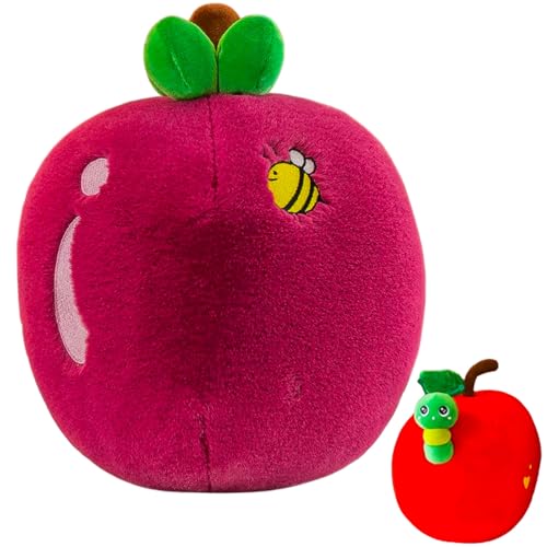 AQCQDQ Obst Plüschtier Stofftier,Früchte Kuscheltier Kreativ Plüsch Kissen Kissen Puppe Wurfkissen zum Spielen und Kuscheln Schmusetier Geschenk für Kinder Mädchen (40 cm,Biene) von AQCQDQ