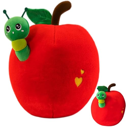 AQCQDQ Obst Plüschtier Stofftier,Früchte Kuscheltier Kreativ Plüsch Kissen Kissen Puppe Wurfkissen zum Spielen und Kuscheln Schmusetier Geschenk für Kinder Mädchen (40 cm,Rot) von AQCQDQ