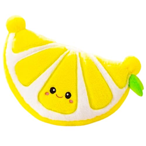 AQCQDQ Obst Plüschtiere,Kissen Puppe Wurfkissen,Plüsch Banane, Freche Früchtchen Schmusetier Geschenk,Kawaii Plüschkissen Spielzeug Geschenk für Jungen (20 cm,Grapefruit) von AQCQDQ