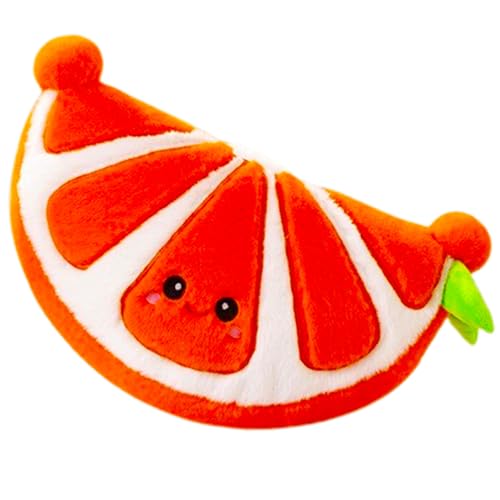 AQCQDQ Obst Plüschtiere,Kissen Puppe Wurfkissen,Plüsch Banane, Freche Früchtchen Schmusetier Geschenk,Kawaii Plüschkissen Spielzeug Geschenk für Jungen (20 cm,Zitrone) von AQCQDQ