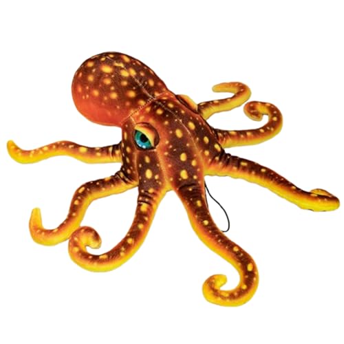 AQCQDQ Octopus Kuscheltier, Kreative Plüschtier Oktopus Kissen, Realistisches Oktopus Plüsch Puppe, Weiches Spielzeug, Geschenke für Kinder (dunkel) von AQCQDQ